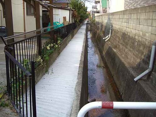 水路改良工事完了後（平成１９年１２月撮影）