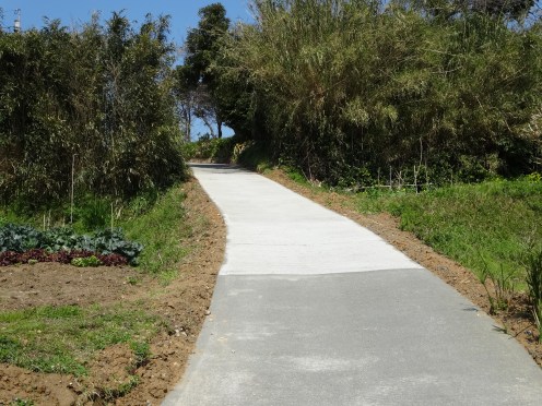 忠霊塔に通じる市道が整備された