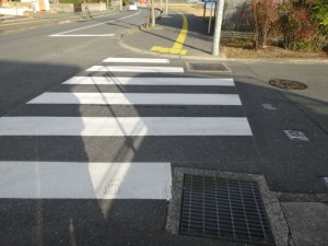 横断歩道が引き直された（糸高南交差点）