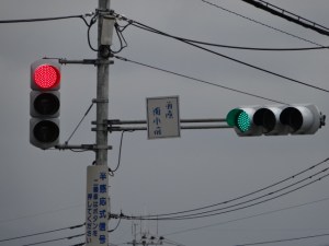 信号ランプにカバー付け替え後