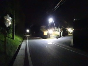 新たにＬＥＤ防犯灯が設置された場所（篠原西）