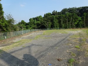 雑草が刈られすっきりなった空き地