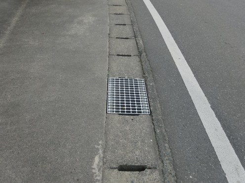 グレーチング蓋に変わった側溝