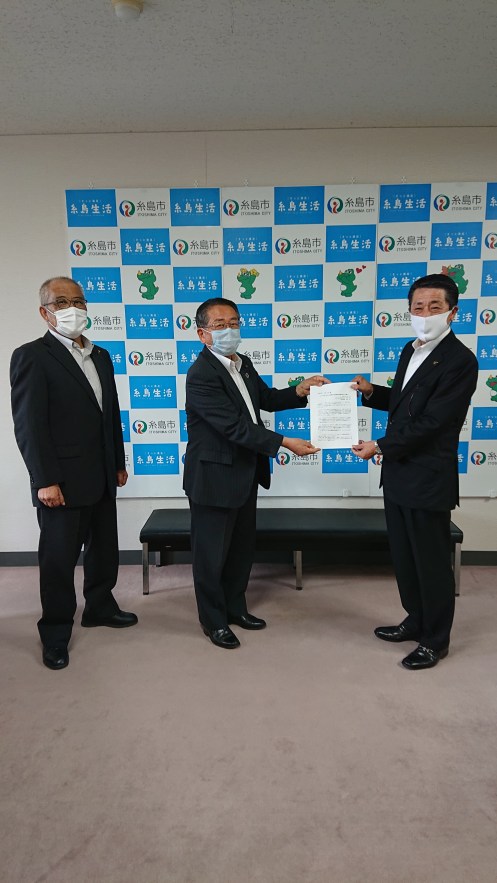 コロナ禍での避難所開所訓練の要望書提出